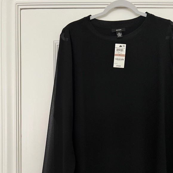Elegant Alfani Tunic black layered top, Size 12 - Picture 10 of 11
